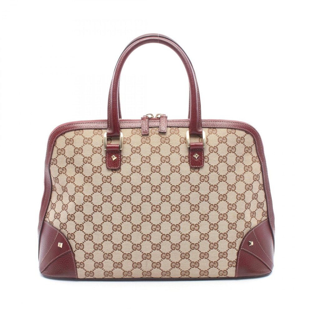 Gucci Gg Canvas Handbag Leather Beige #309318G77B